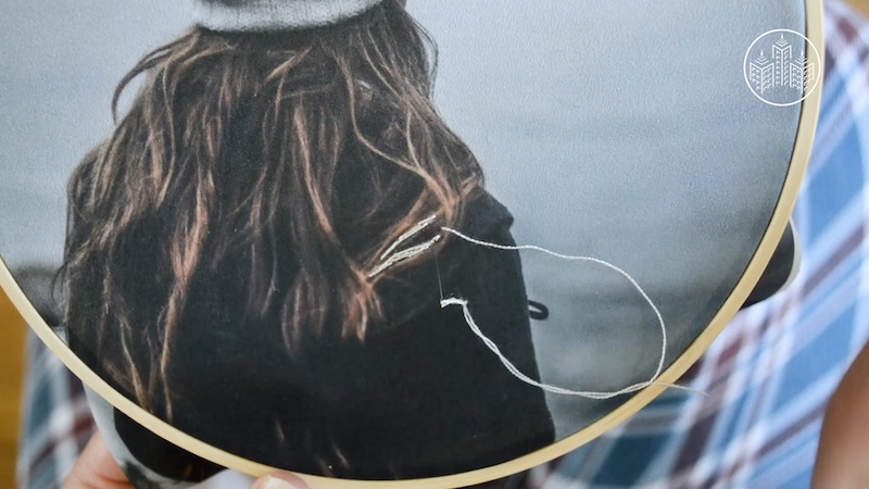 Embroidery Class with Printed Fabrics