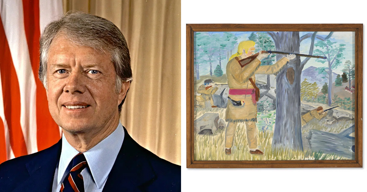 Former U.S. President Jimmy Carter’s Paintings Are Heading To Auction
