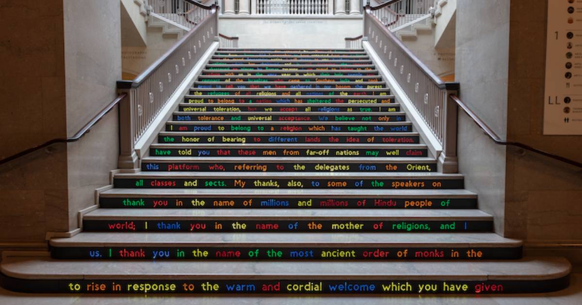 Jitish Kallat’s Staircase Installation Transforms the Art Institute of Chicago