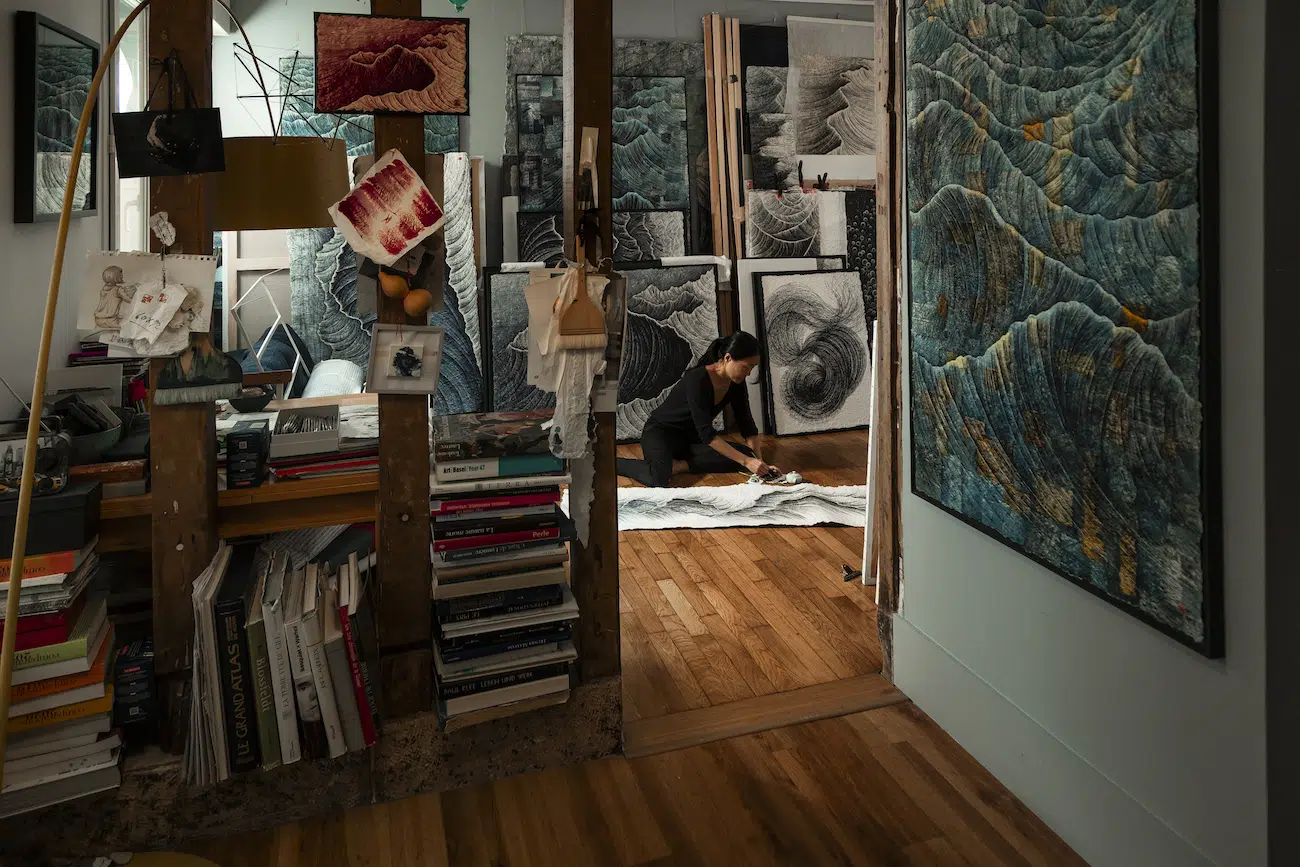 Lee Hyun-Joung in her studio