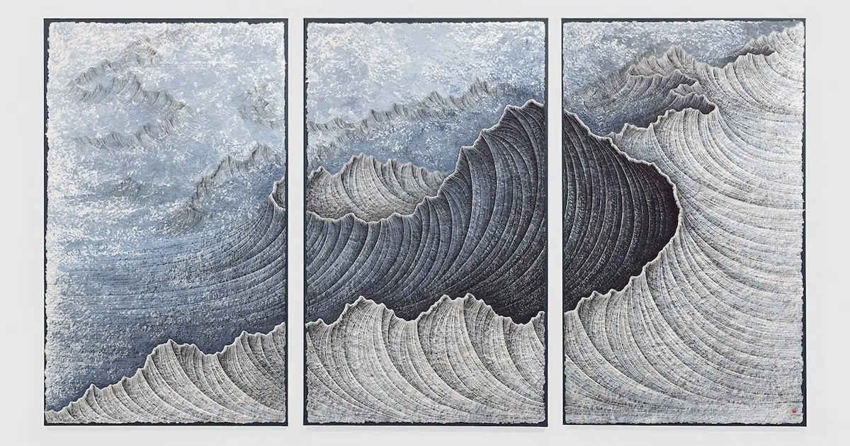 Artist Transforms Traditional Korean Paper Into Poetic Billowing Landscapes