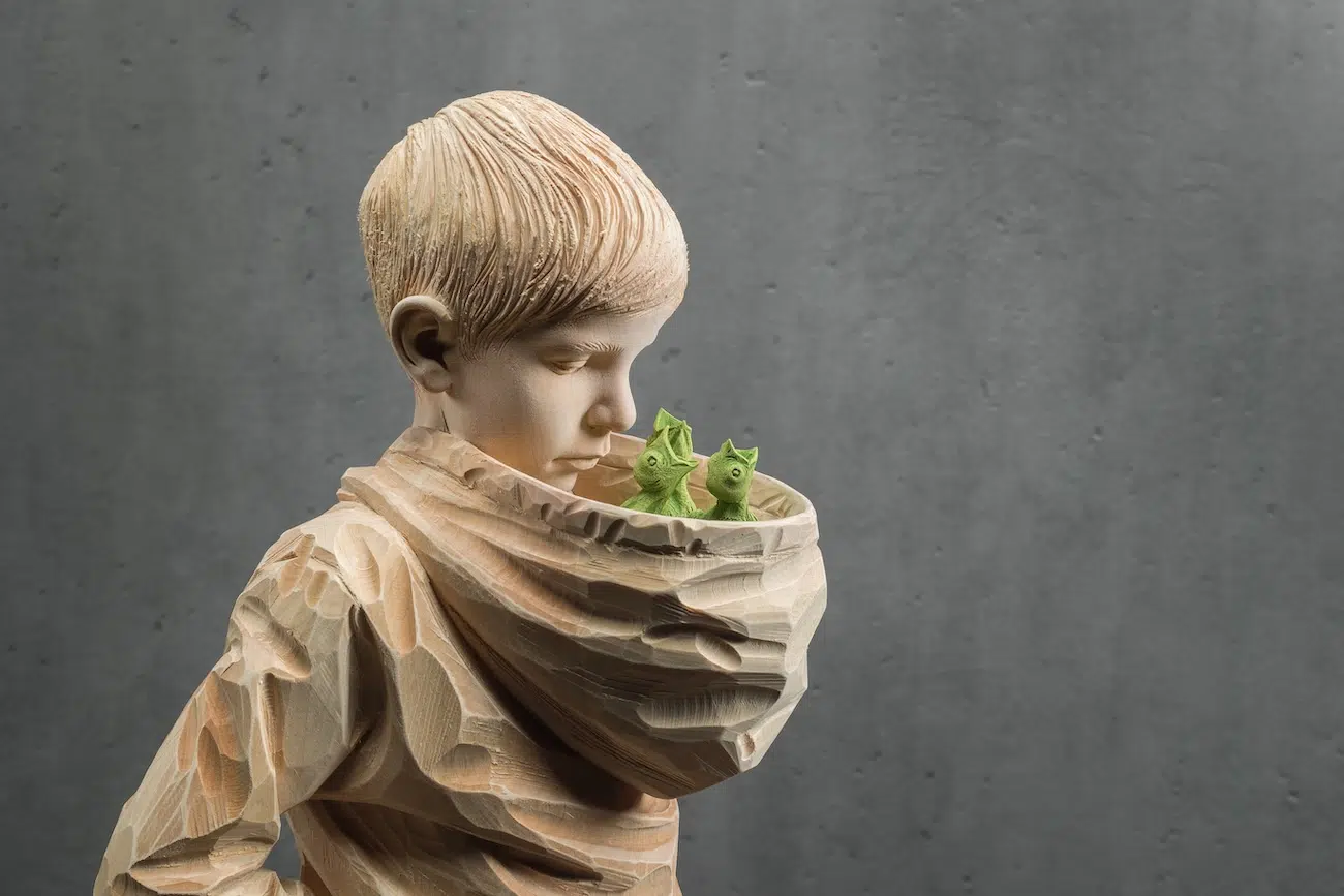 Wooden Sculpture by Christian Verginer