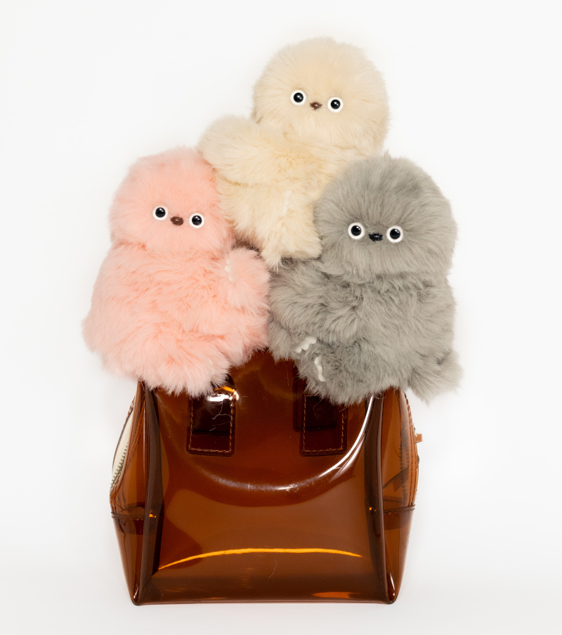 Mirumi bag charms in three colors