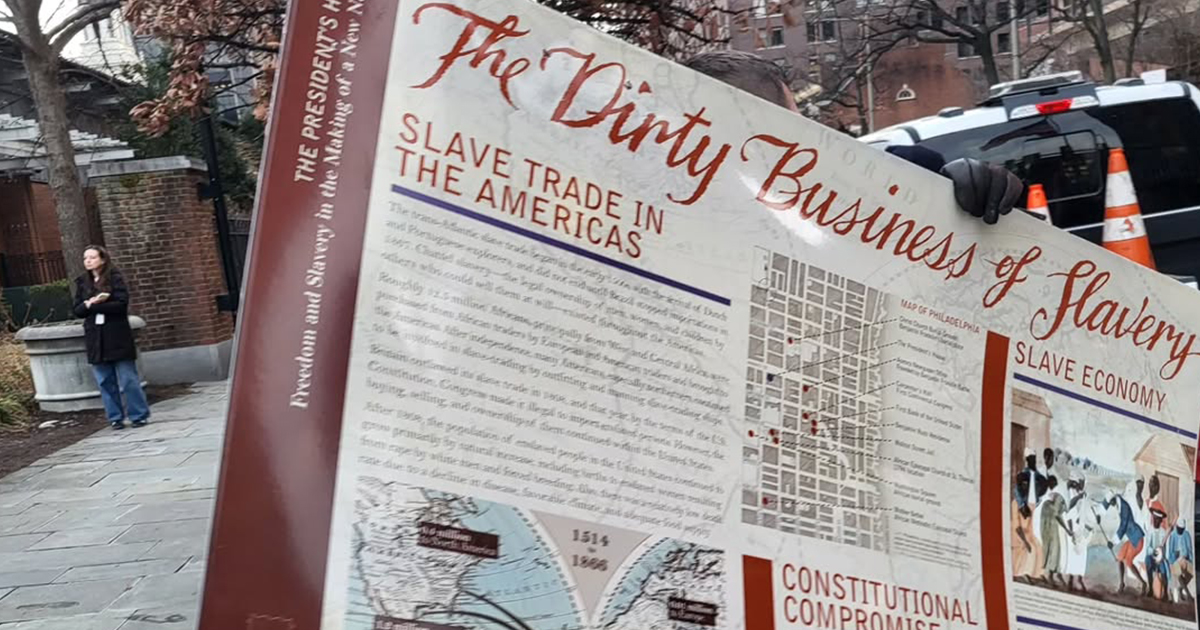 Historic Slavery Exhibition Removed From Independence Park in Philadelphia After Executive Order