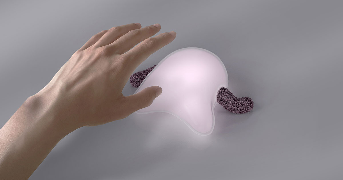 Glowing Little Jelly Blob Responds To Touch by Changing Its Surface Texture, Temperature, and Personality