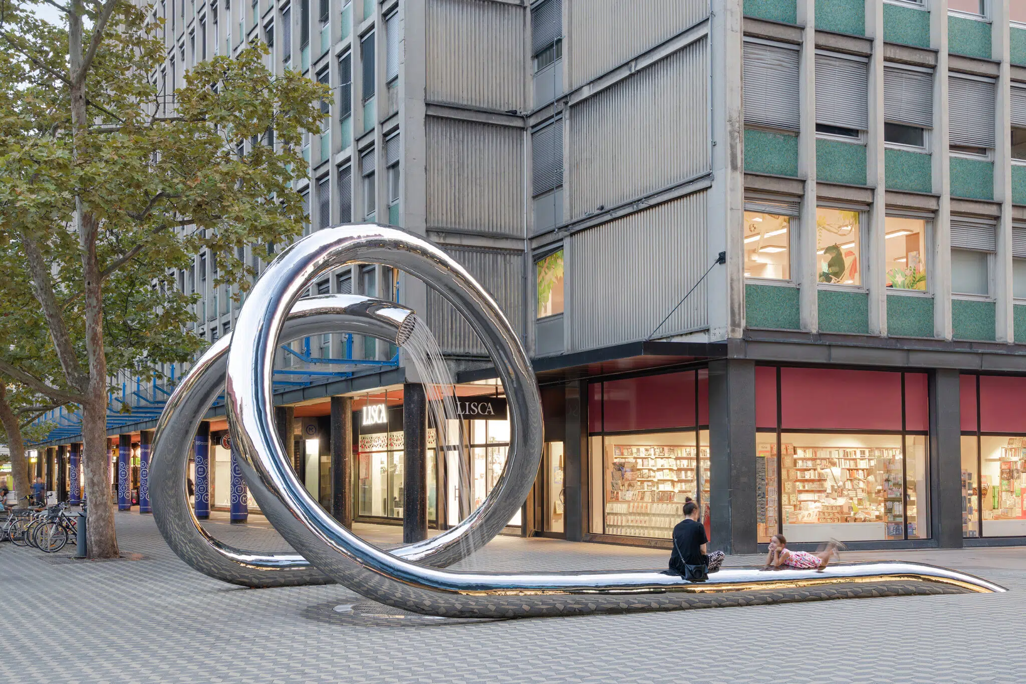 Installation view of &lsquo;Water Sculpture LJ&rsquo; in Ljubljana&rsquo;s city center