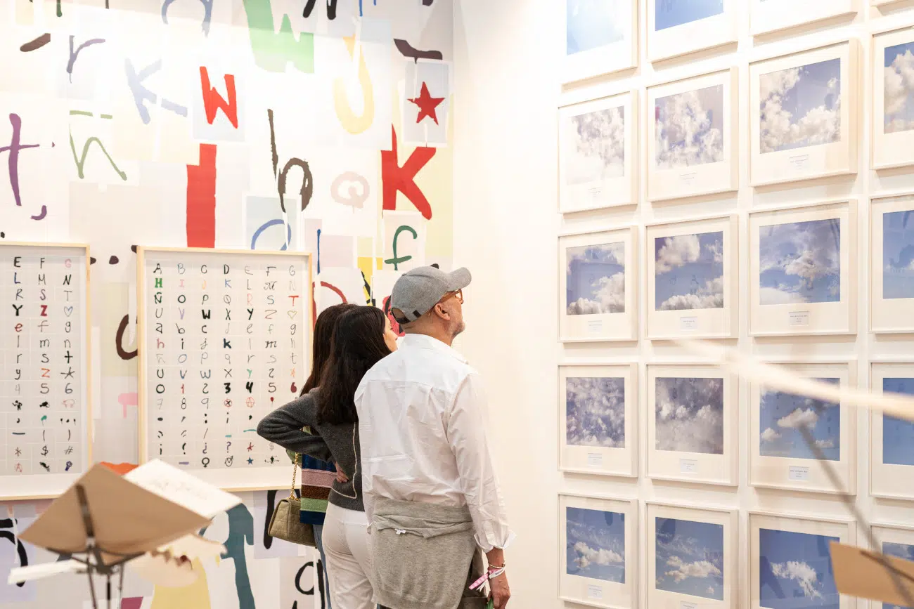 Attendees at Zona Maco Art Fair in Mexico City