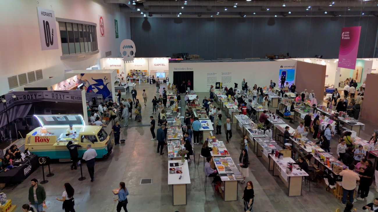 Drone shot of Zona Maco Art Fair in Mexico City