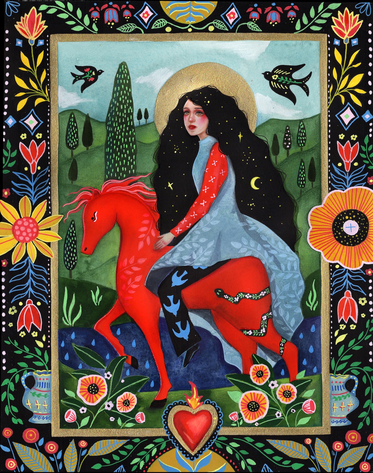 Gouache Paintings by Aunia Kahn