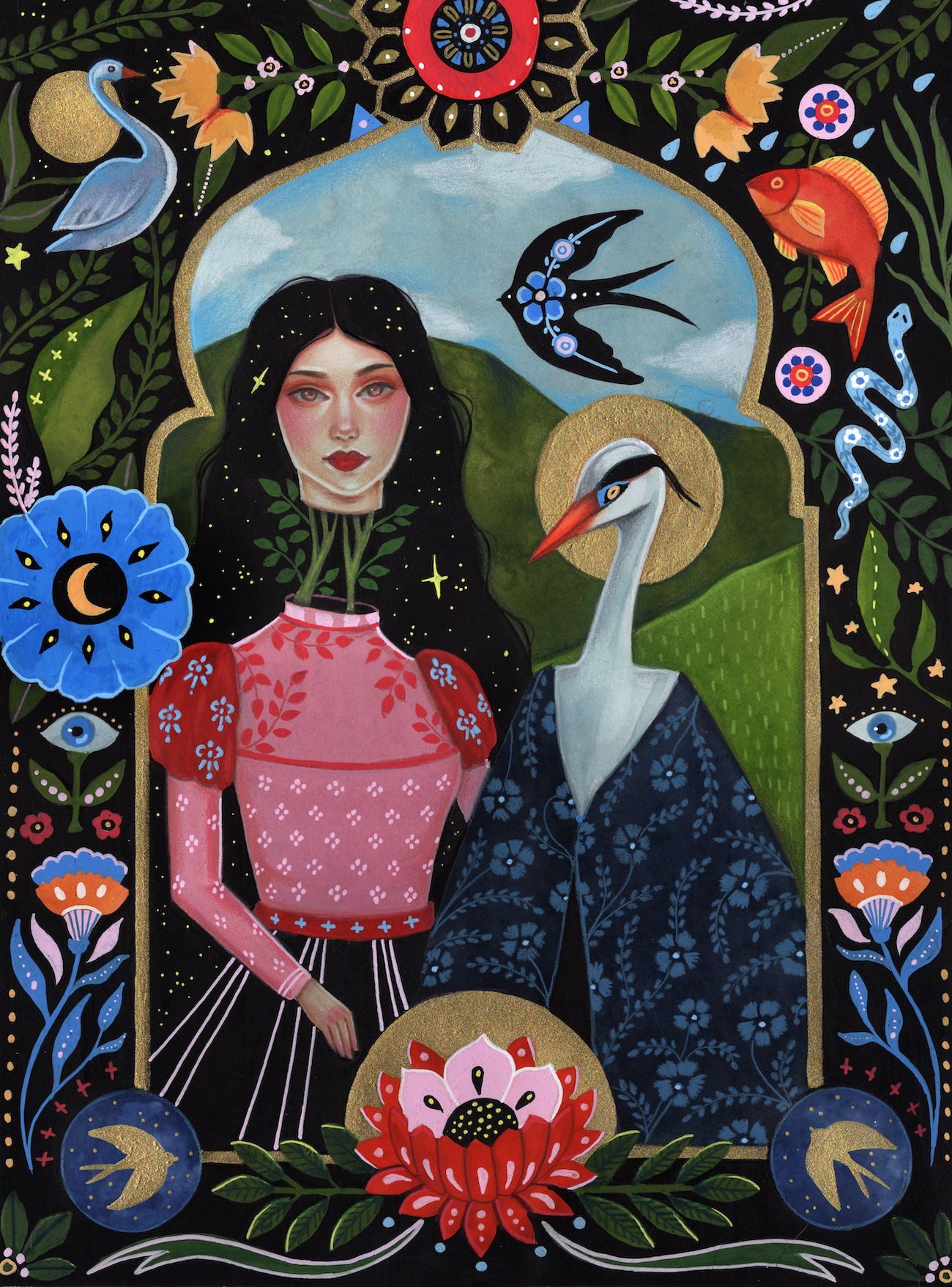 Gouache Paintings by Aunia Kahn