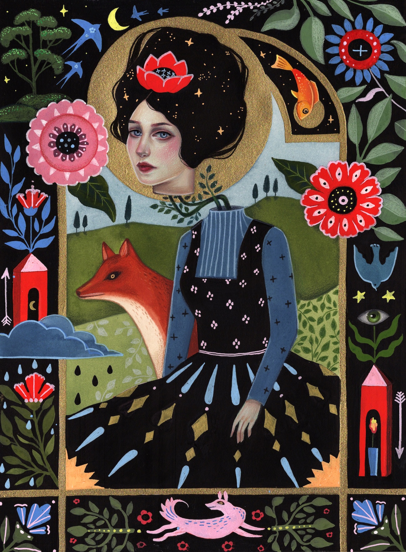 Gouache Paintings by Aunia Kahn