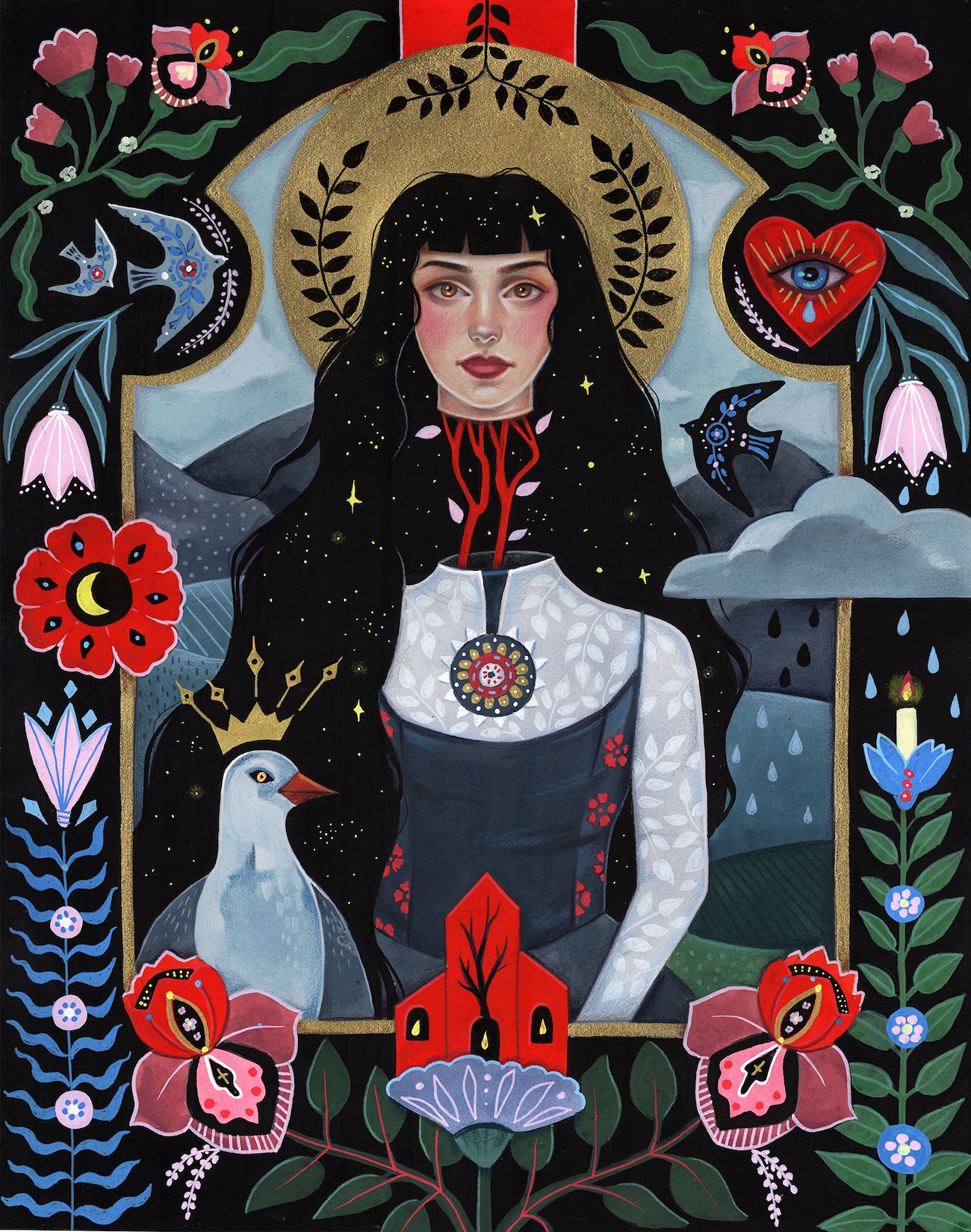 Gouache Paintings by Aunia Kahn