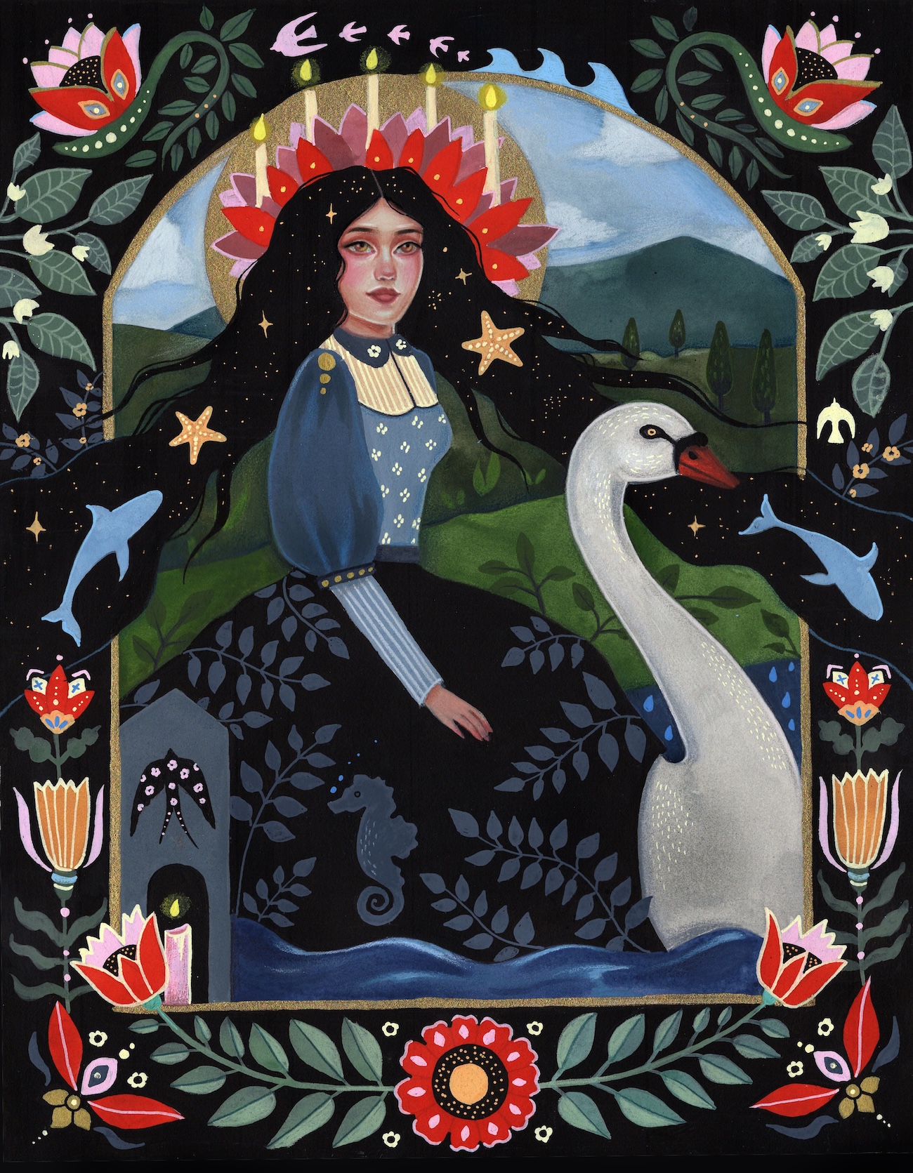 Gouache Paintings by Aunia Kahn