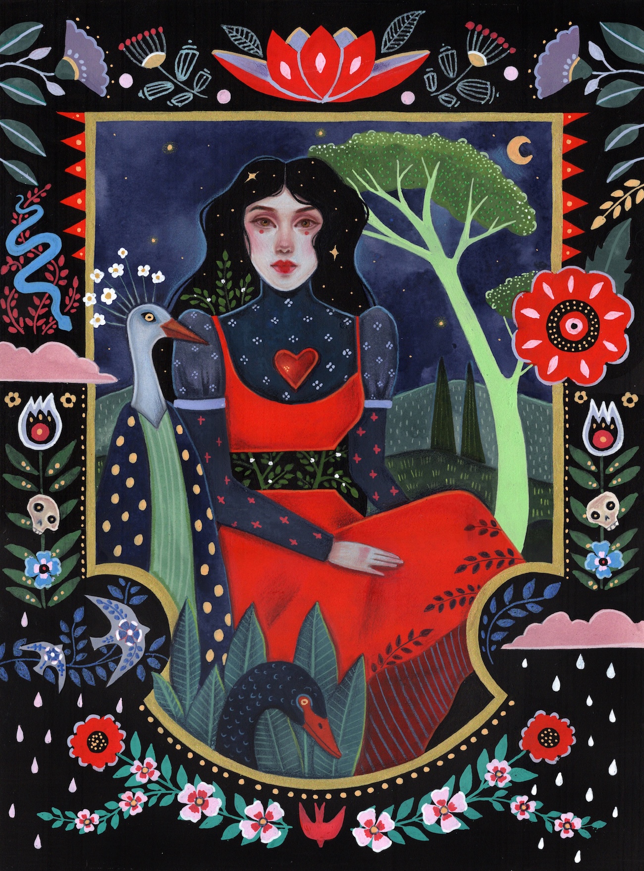 Gouache Paintings by Aunia Kahn