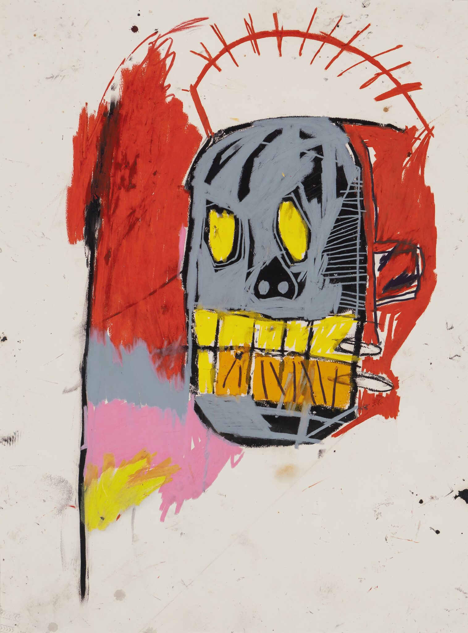 Art by Jean-Michel Basquiat featuring a face
