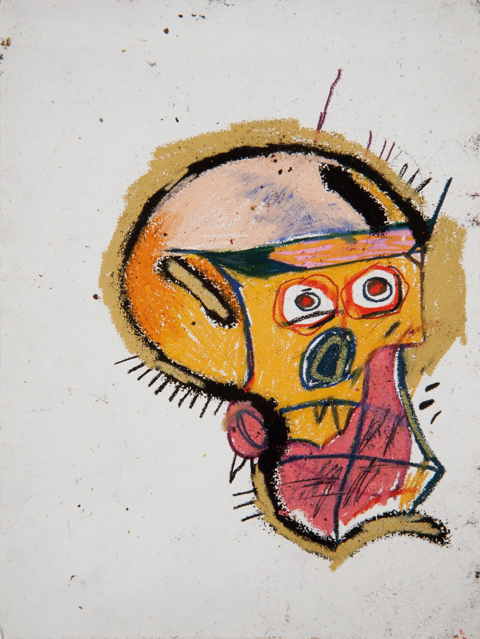 Art by Jean-Michel Basquiat featuring a face