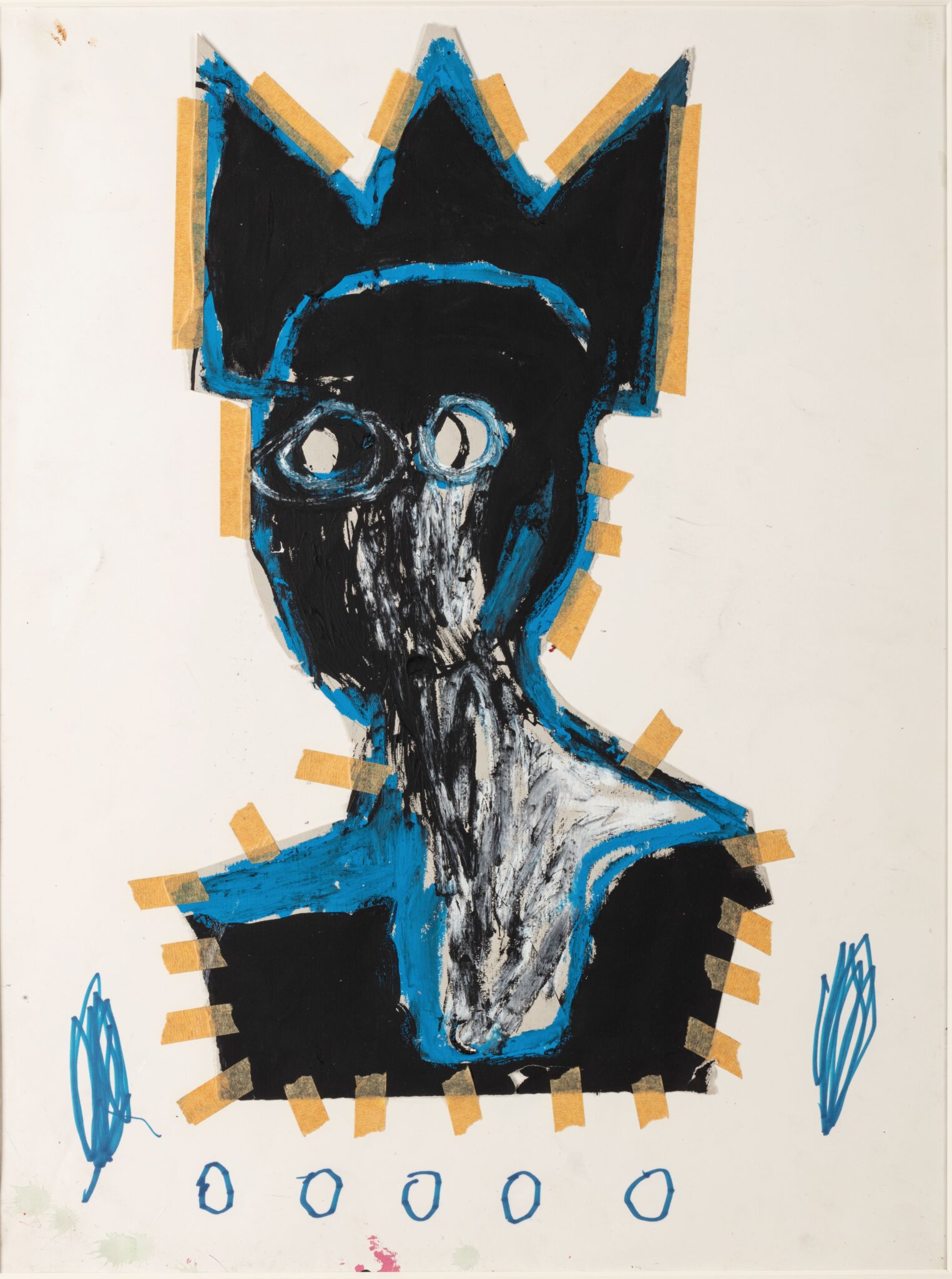 Art by Jean-Michel Basquiat featuring a face