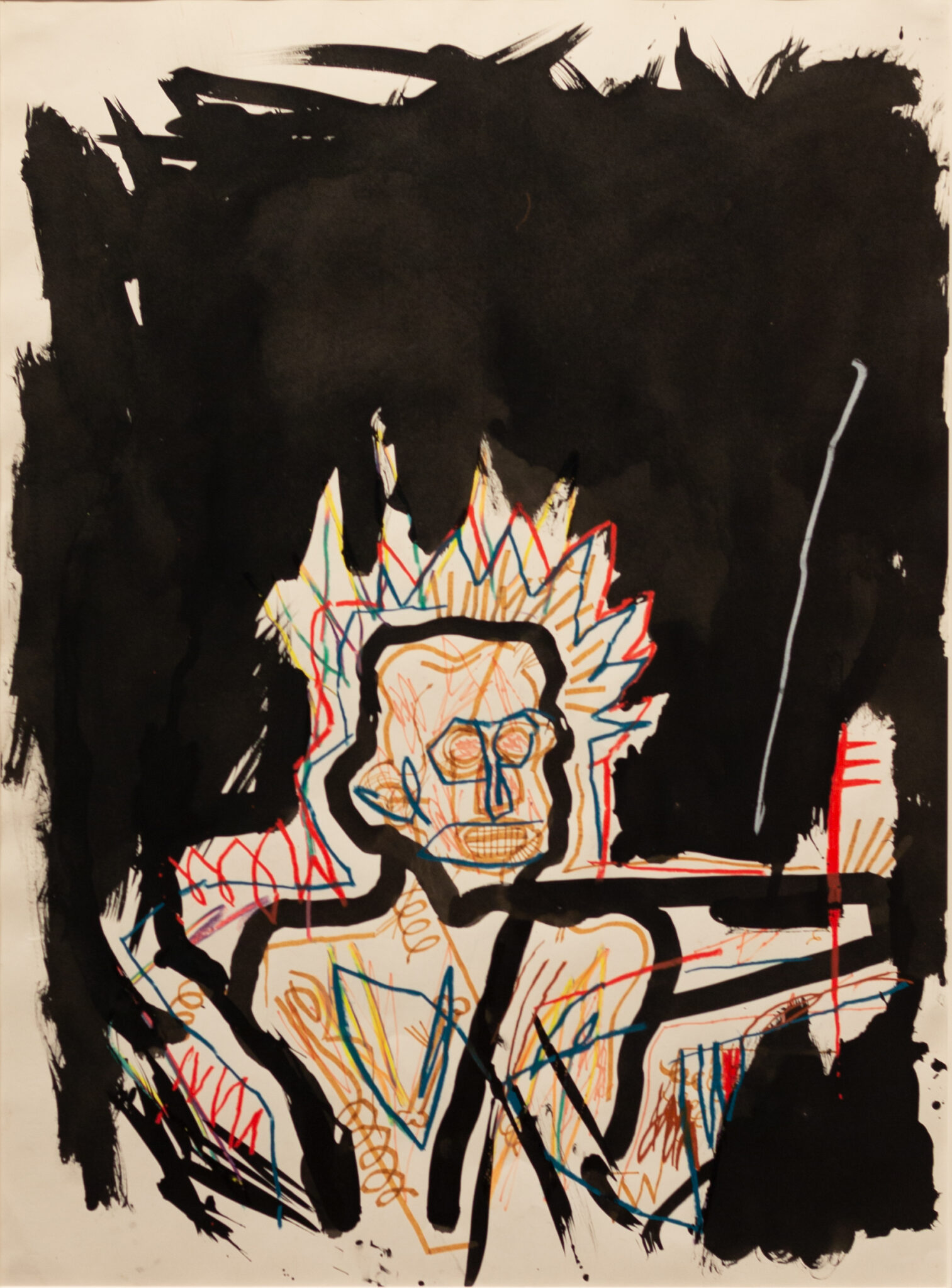 Art by Jean-Michel Basquiat featuring a face