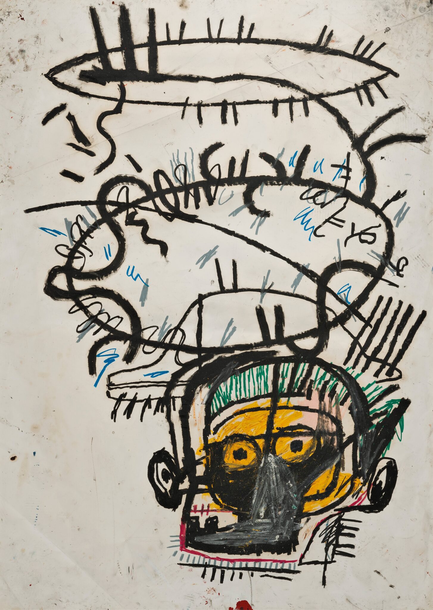 Art by Jean-Michel Basquiat featuring a face