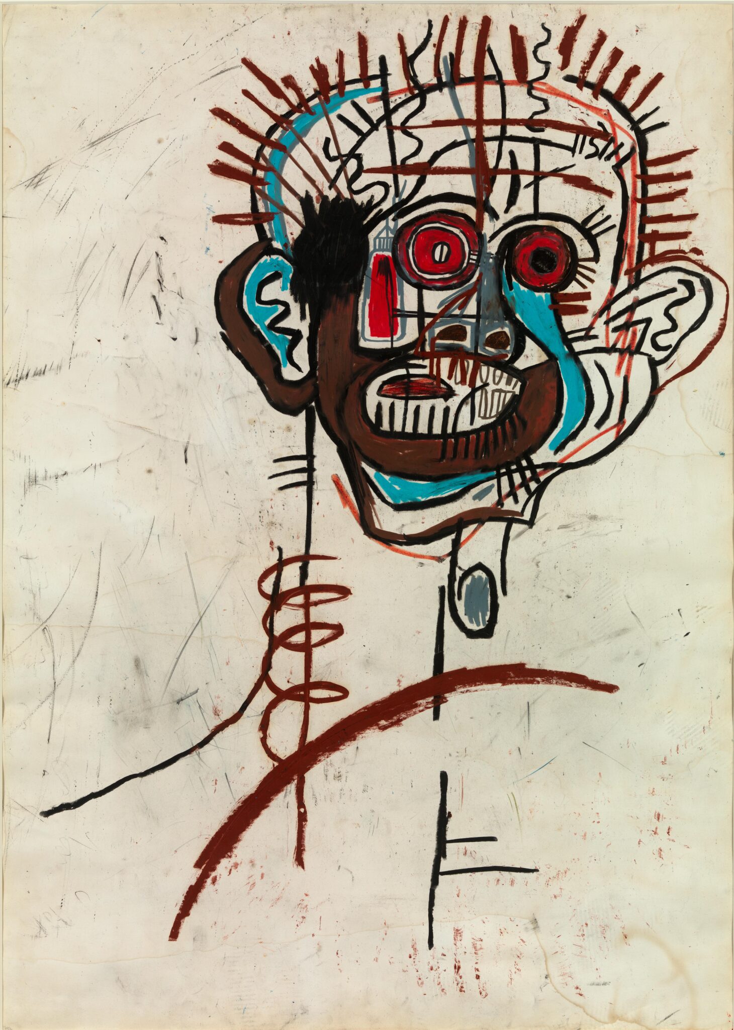 Art by Jean-Michel Basquiat featuring a face
