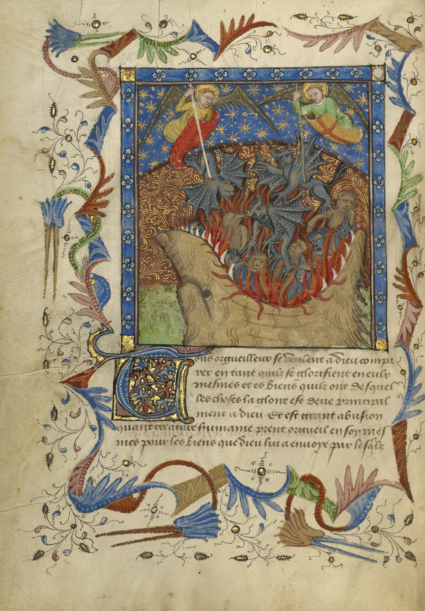 &ldquo;The Fall of the Rebel Angels&rdquo; from &ldquo;Book of Good Manners,&rdquo; about 1430.