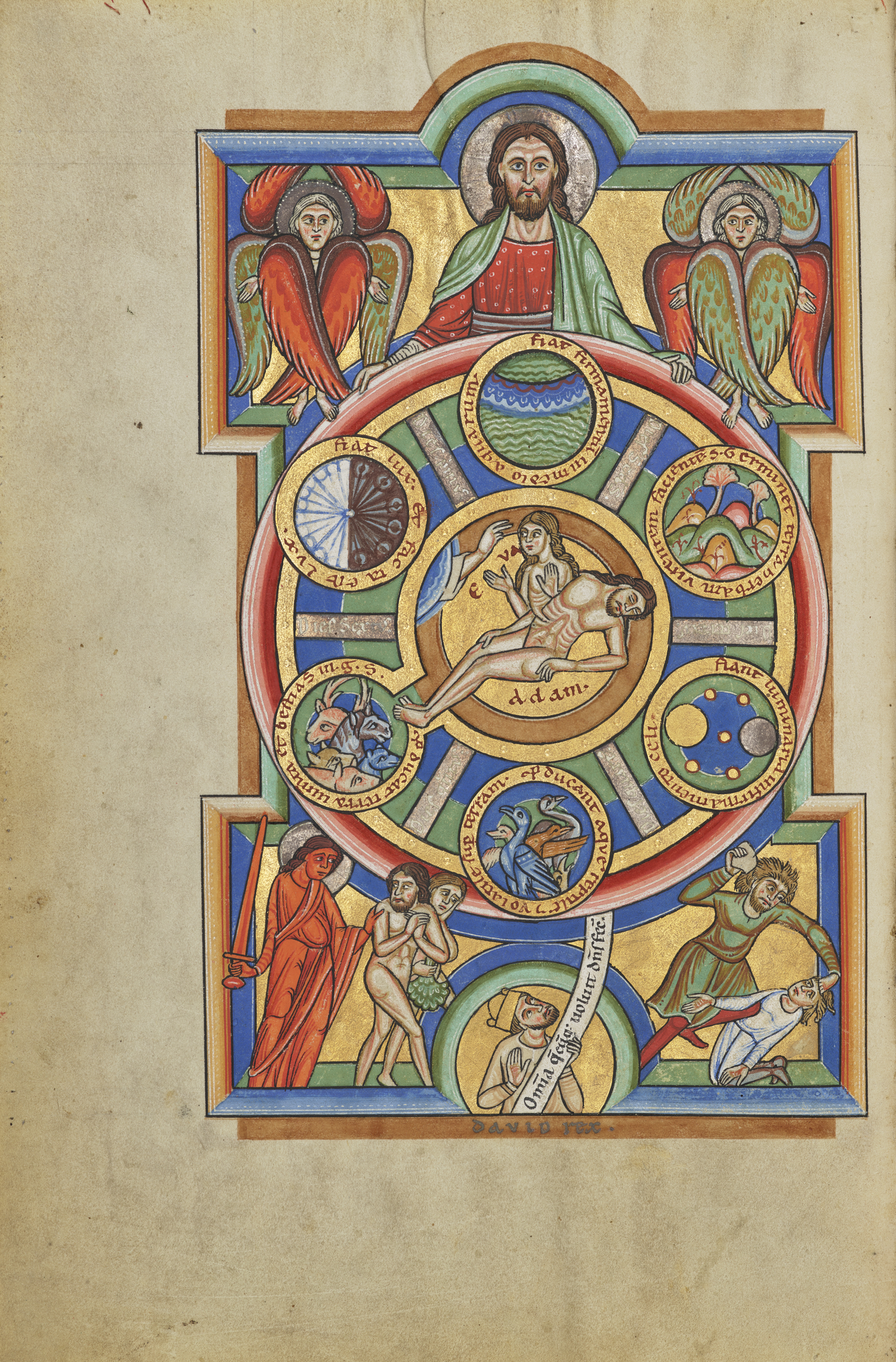 &ldquo;The Creation of the World&rdquo; from the &ldquo;Stammheim Missal,&rdquo; probably 1170s German.