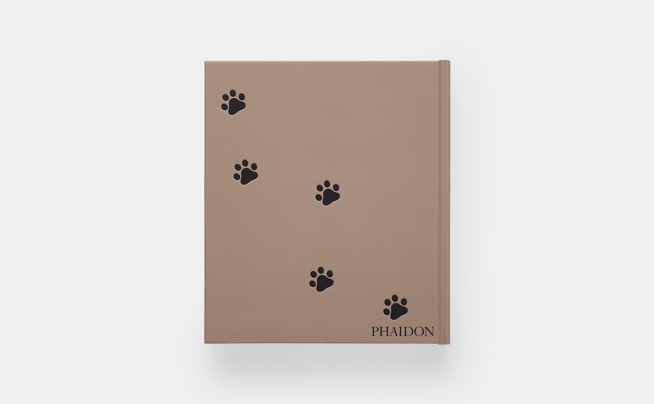 Back cover of &ldquo;Cat,&rdquo; featuring a series of tiny paw prints