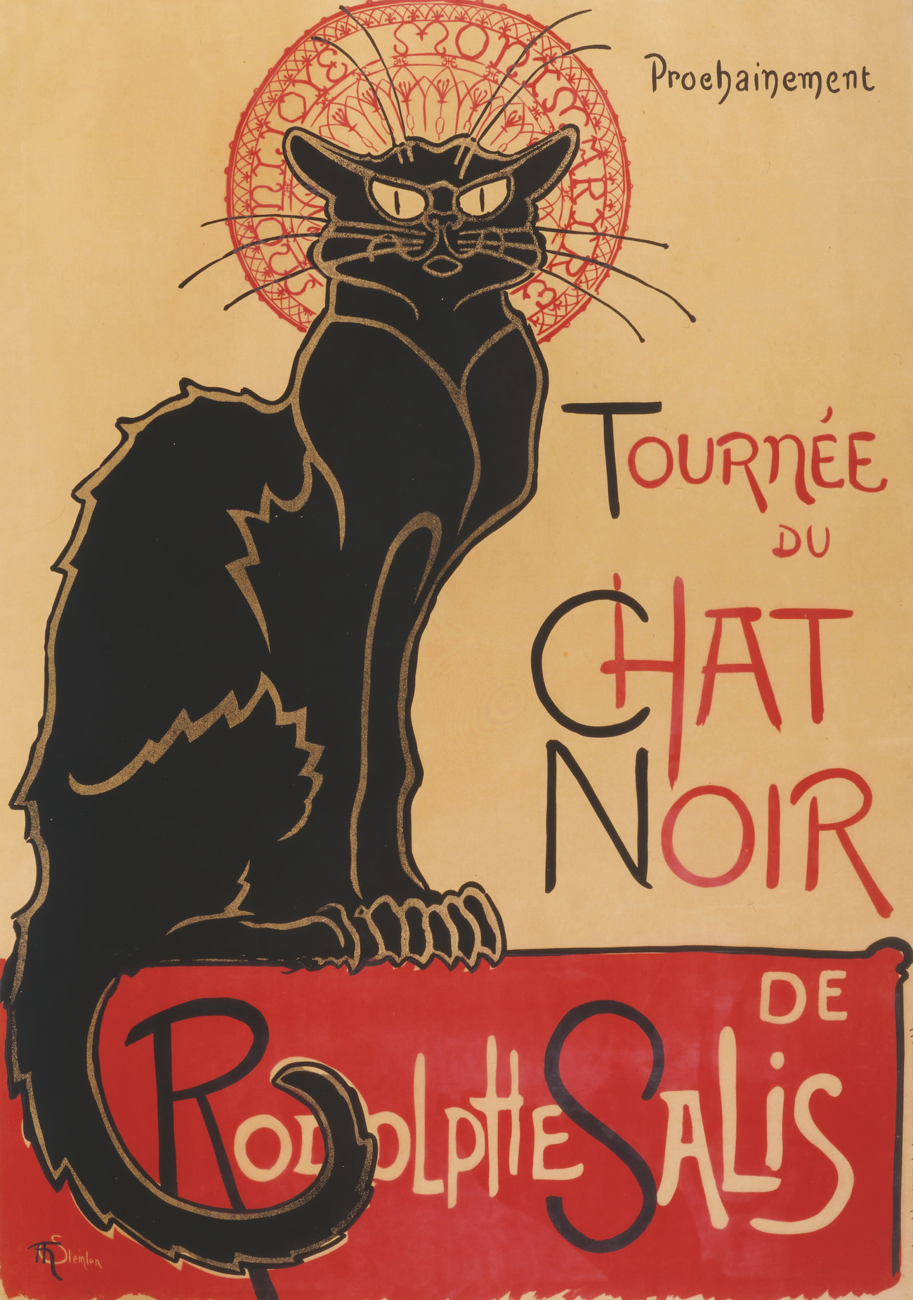 Th&eacute;ophile Alexandre Steinlen, &ldquo;Tourn&eacute;e du Chat Noir de Rodolphe Salis,&rdquo; 1896