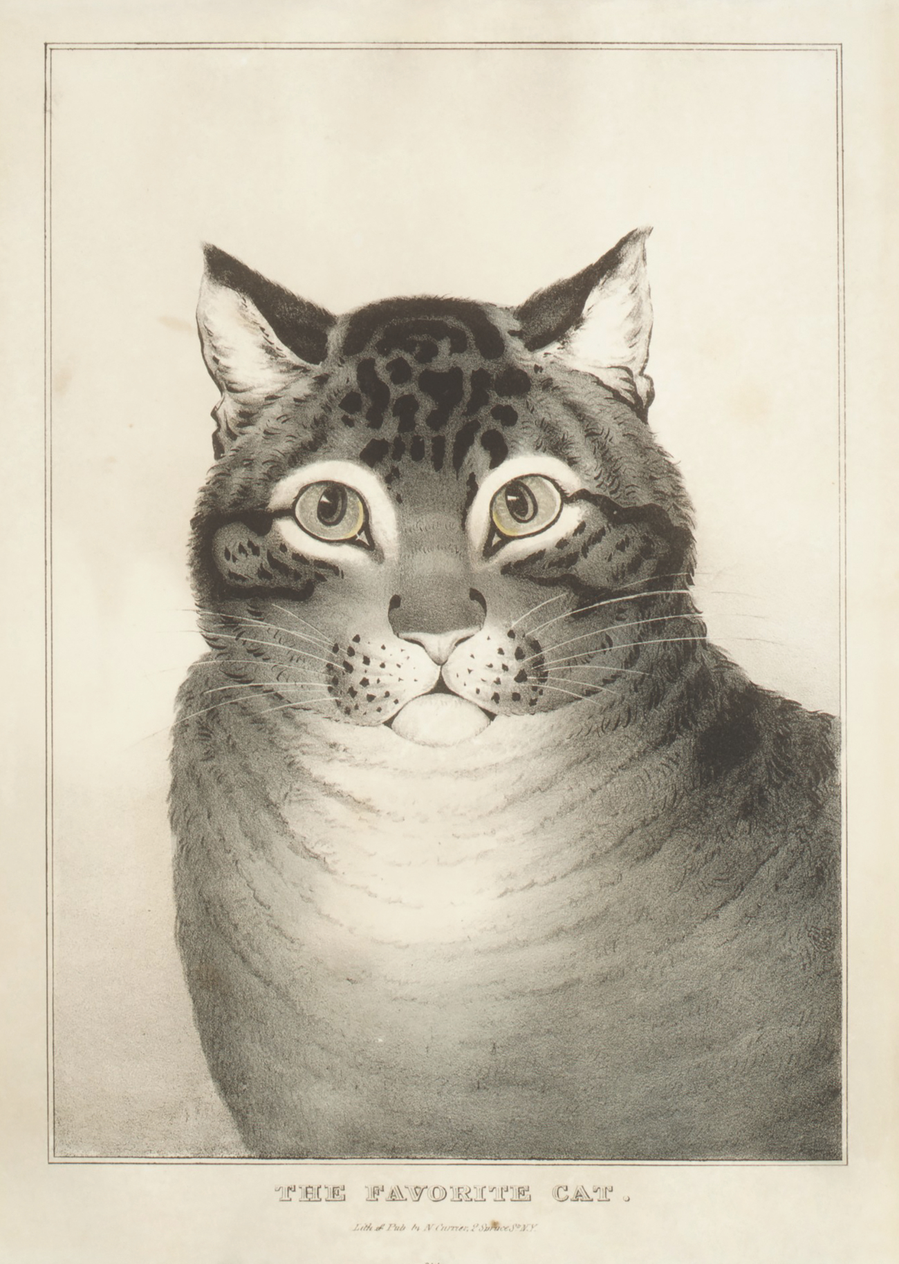 Nathaniel Currier, &ldquo;The Favorite Cat,&rdquo; 1838&ndash;48