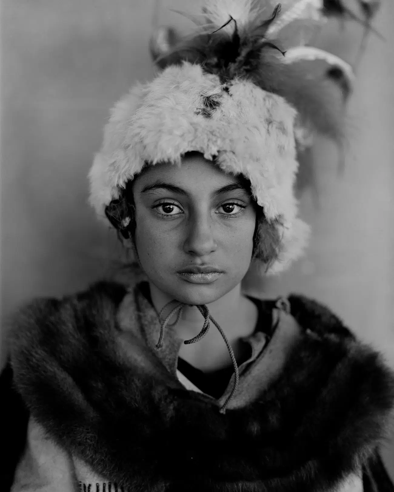 Miguel A. Gandert "Linda Elena, Talpa, NM," 1995; from the series "Los Comanches" Silver gelatin print 34 x 26 in.