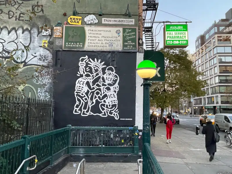 Attack on Liberty Mural by Clown Soldier