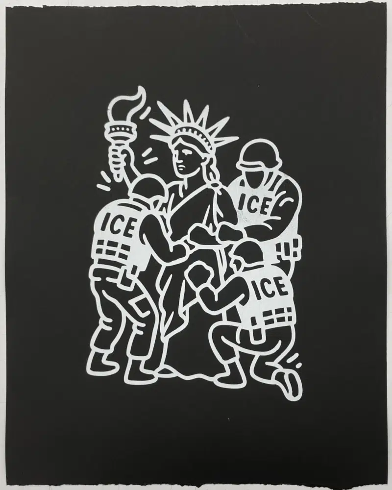 Attack on Liberty Mural by Clown Soldier