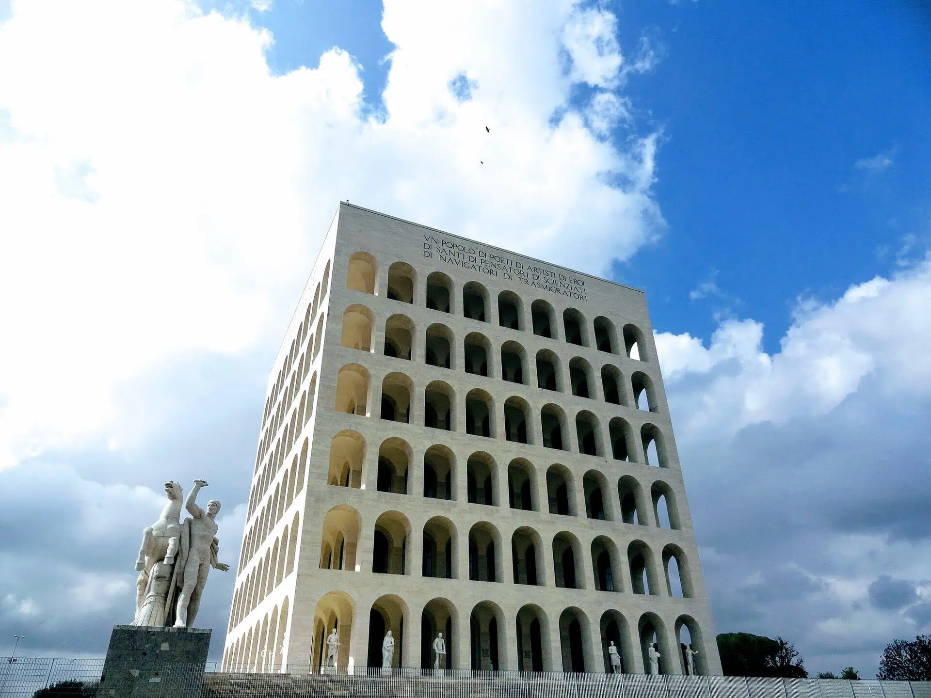 The Square Colosseum, also known as the Palazzo della Civilt&agrave; Italiana, in Rome.