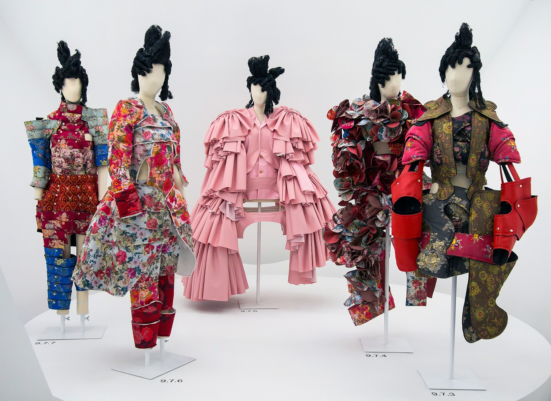Garments from Comme des Garçons featured in the “Art of the In-Between” exhibition at the Met, 2017
