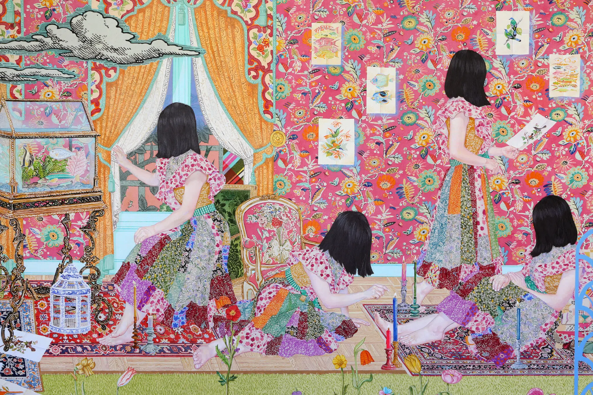 Detail, &ldquo;Closely Glazed Space #3,&ldquo; 2025. Acrylic on raw canvas, 51.3 x 76.38 in. (Photo: courtesy of the artist)