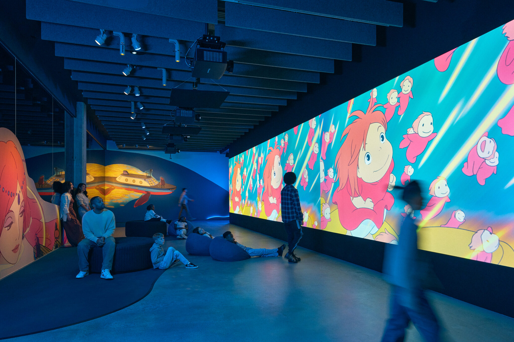 Installation view of “Studio Ghibli’s PONYO” at the Academy Museum of Motion Pictures in Los Angeles
