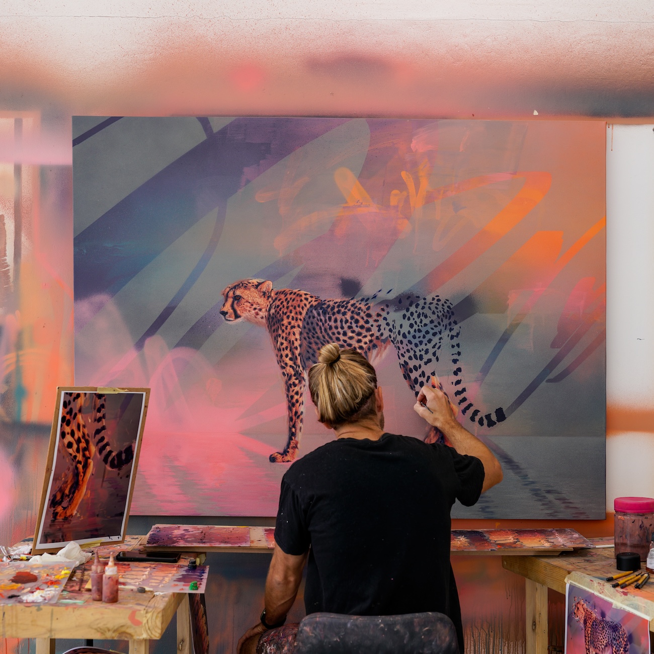 sonny-behan-wildlife-murals-sculptures-Sawedi WIP