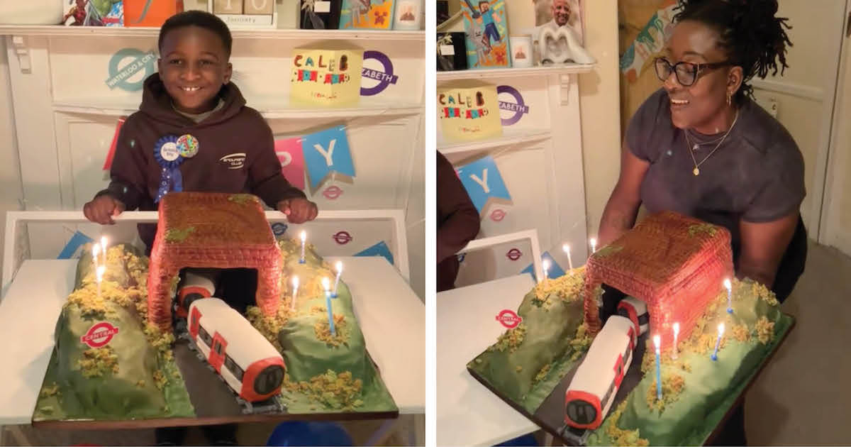 Loving Mom Bakes Elaborate London Underground-Themed Cake for Train-Loving Son’s 7th Birthday