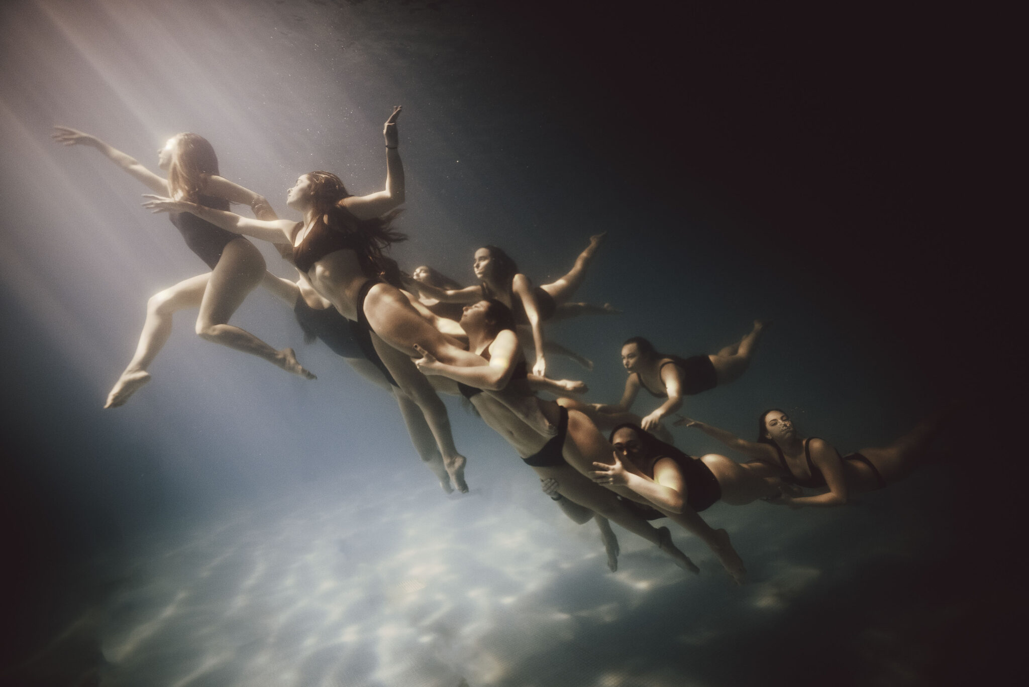 This underwater series showcases national synchronized swimmers captured using breath-hold immersion.