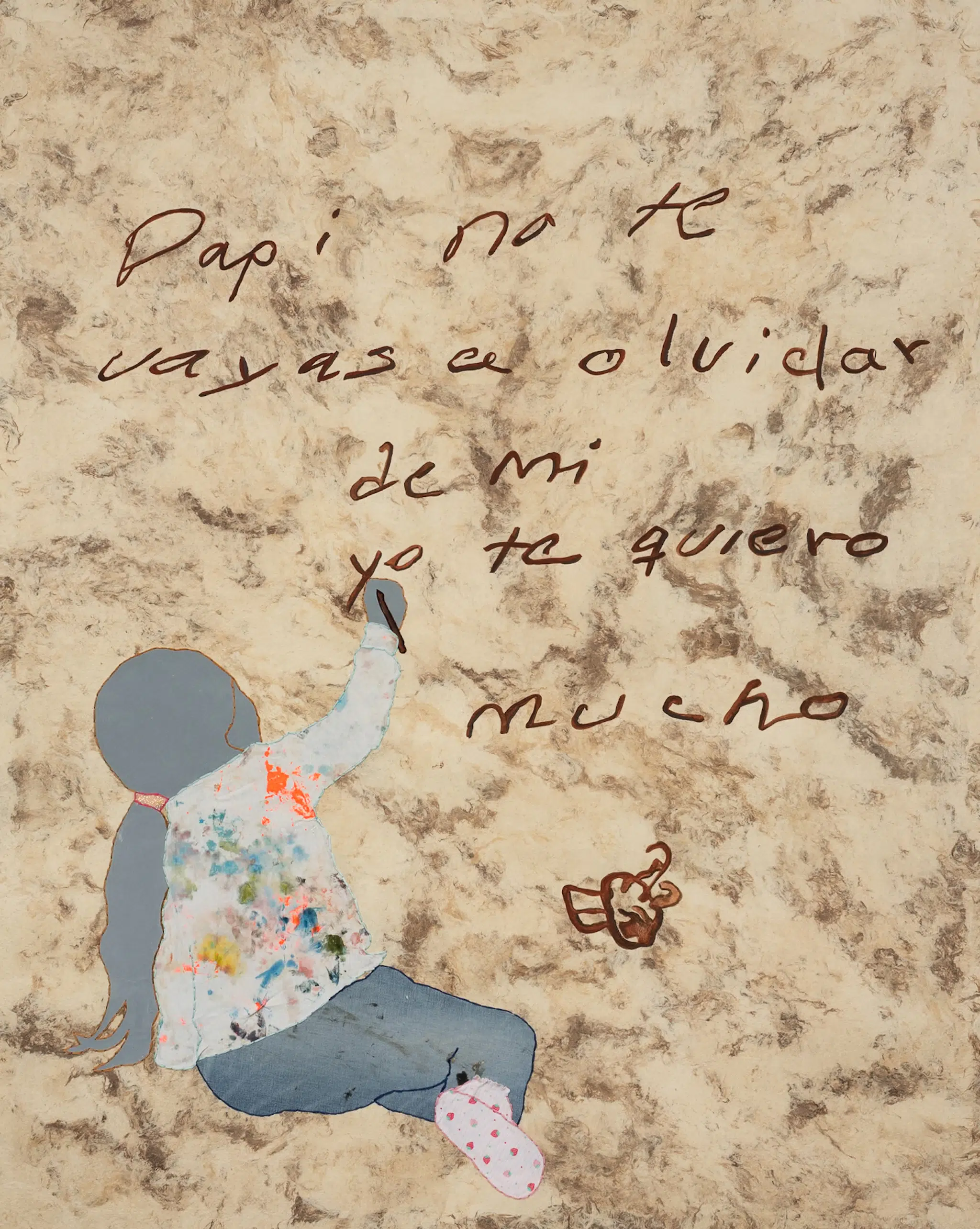 Artwork by Arleene Correa Valencia, featuring painting, embroidery, and textiles