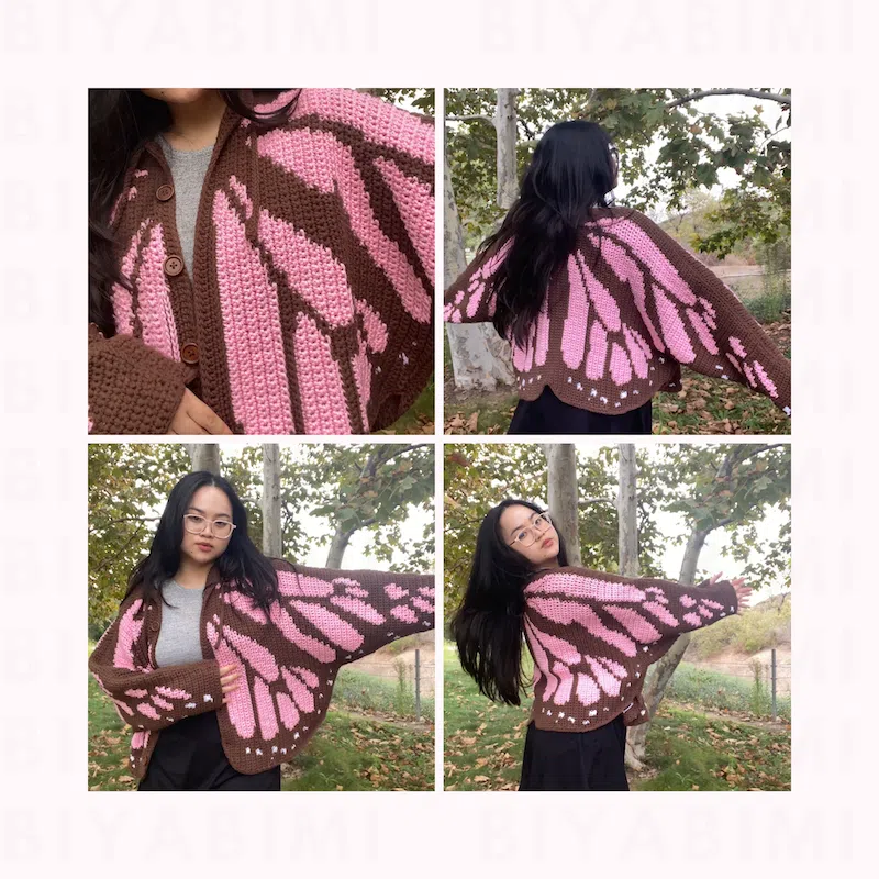 Butterfly Crochet Cardigan Pattern by Biyabimi