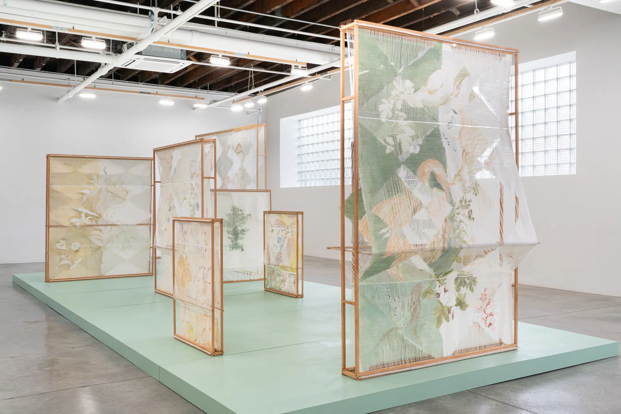 Fiber art installation by Elise Peroi