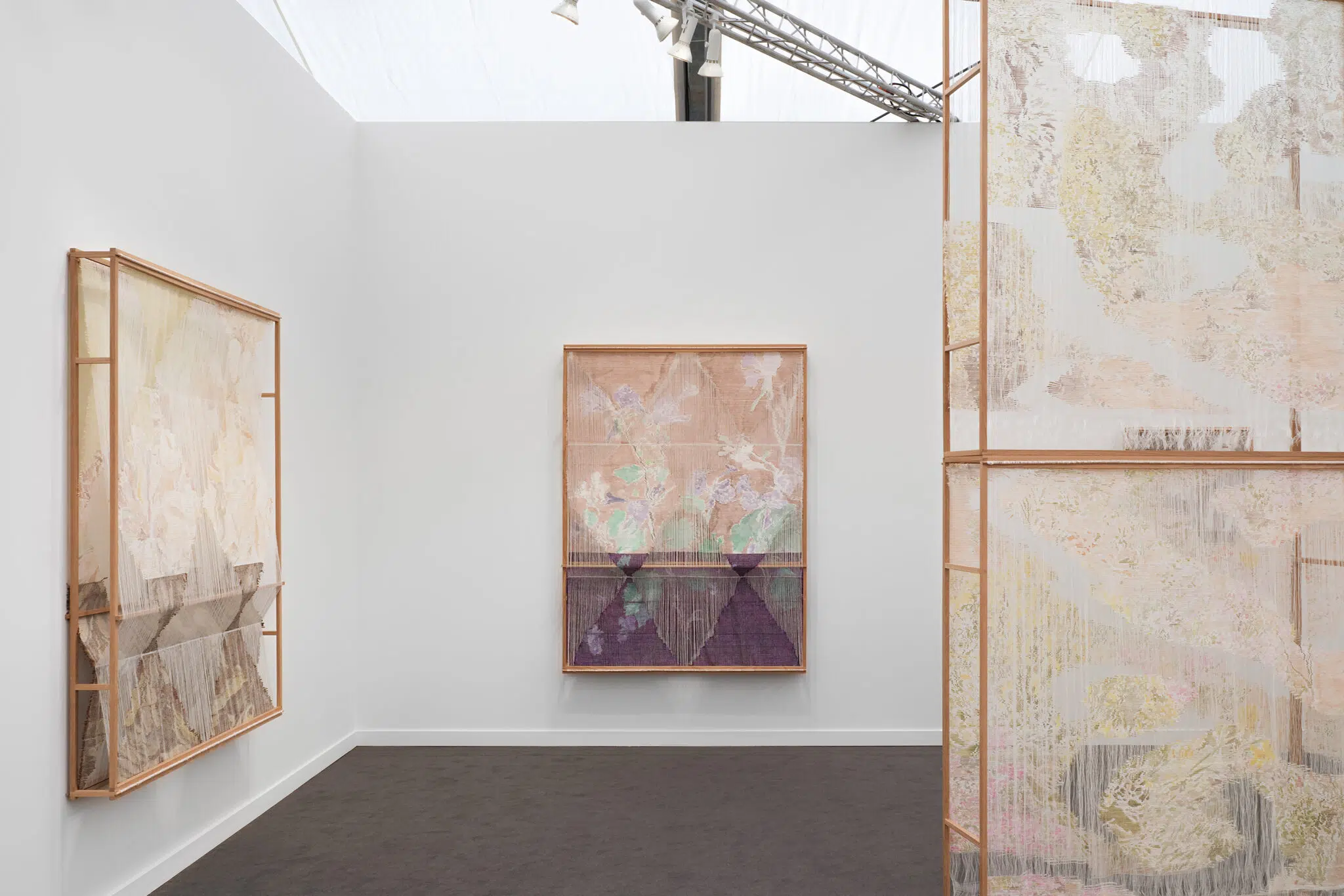 Fiber art installation by Elise Peroi