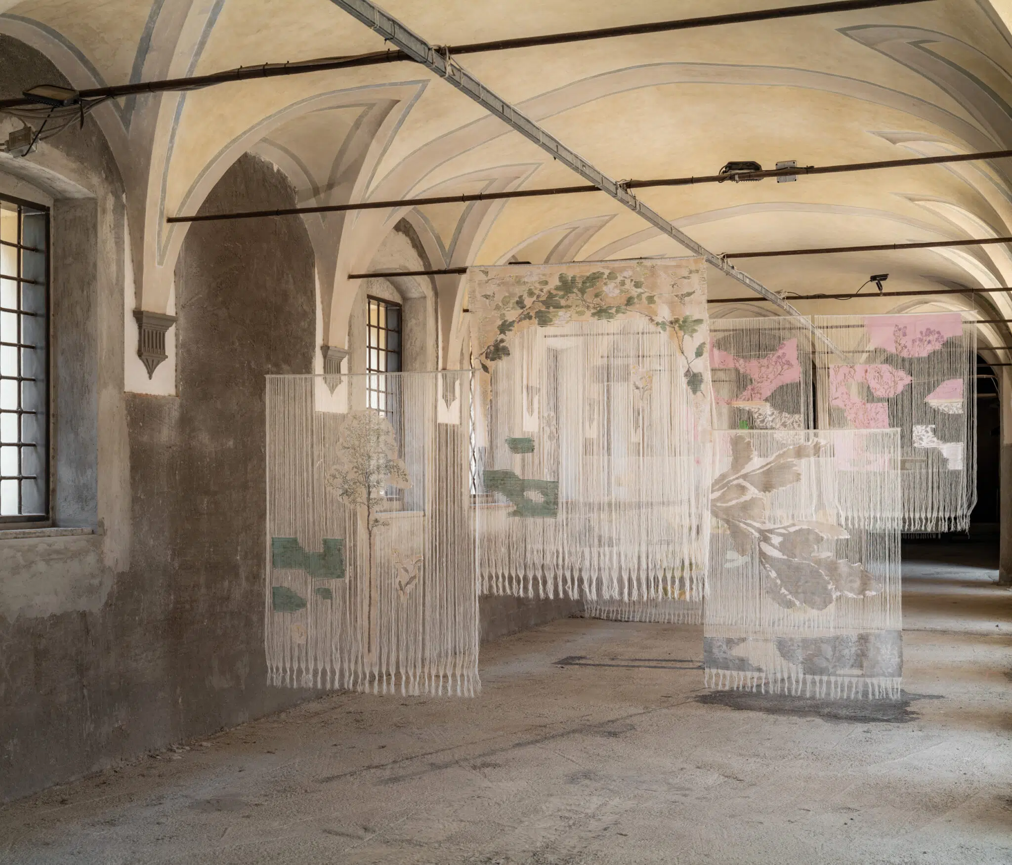 Fiber art installation by Elise Peroi