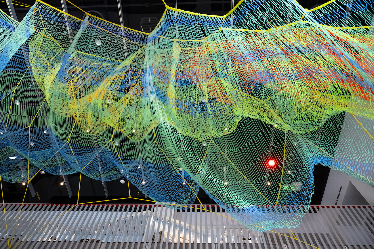 Suspended Fiber Installation by Jane Echelman
