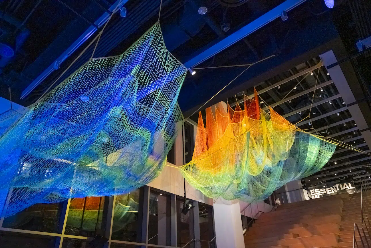 Suspended Fiber Installation by Jane Echelman