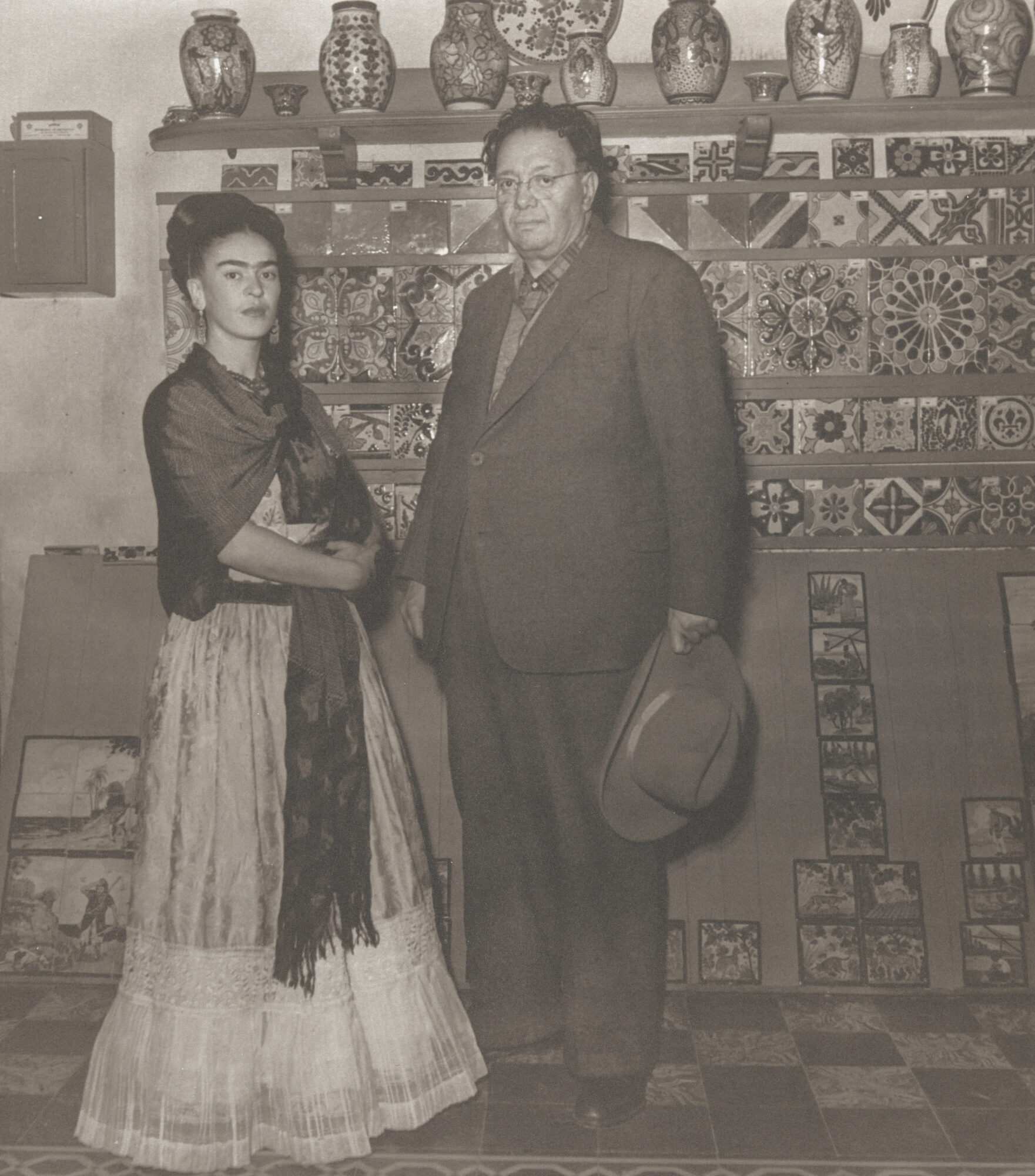 Portrait of Diego Rivera and Frida Kahlo in 1946