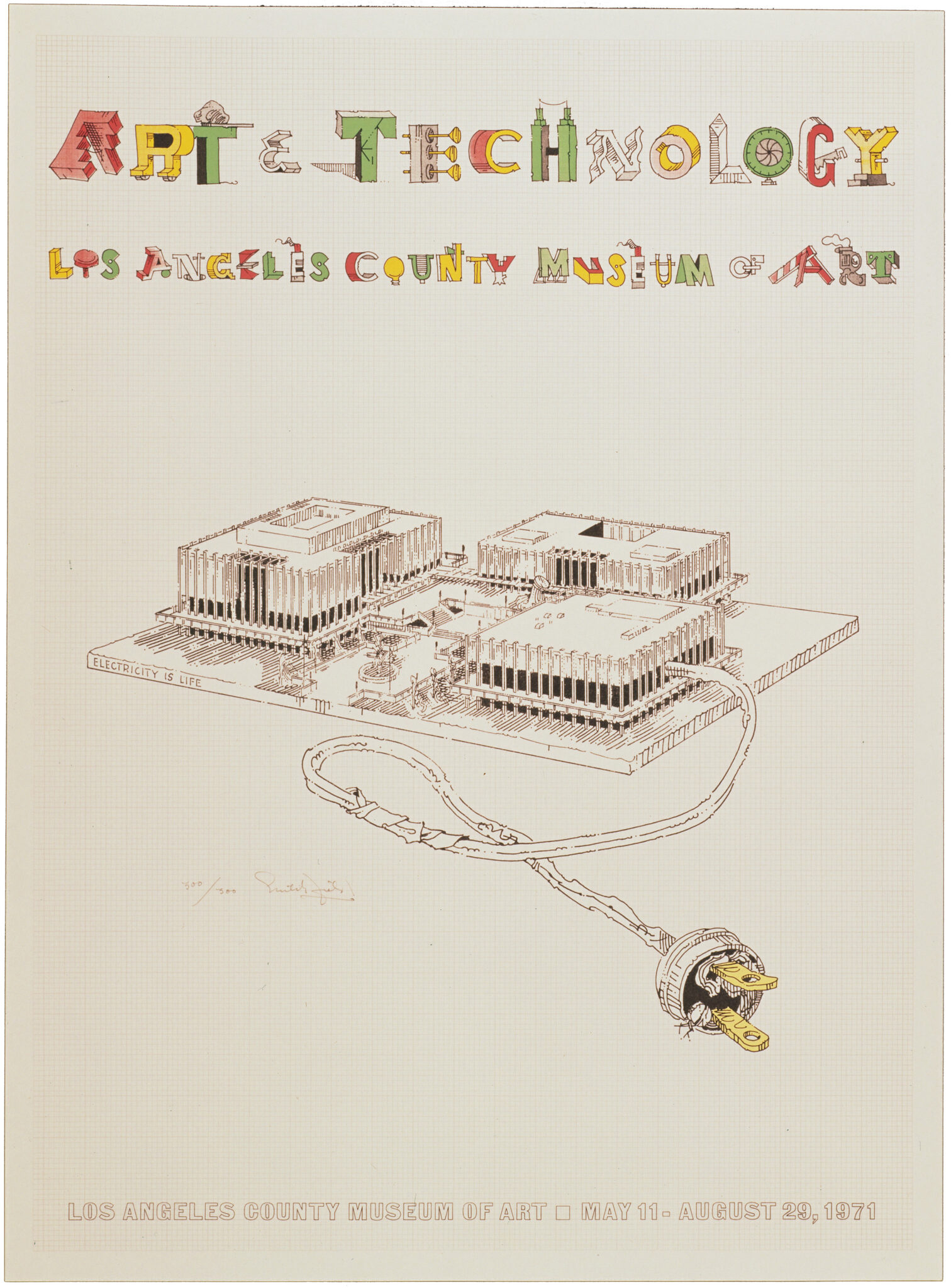 William Crutchfield, “Art & Technology,” 1971. 5-color photo offset/silkscreen, edition of 300