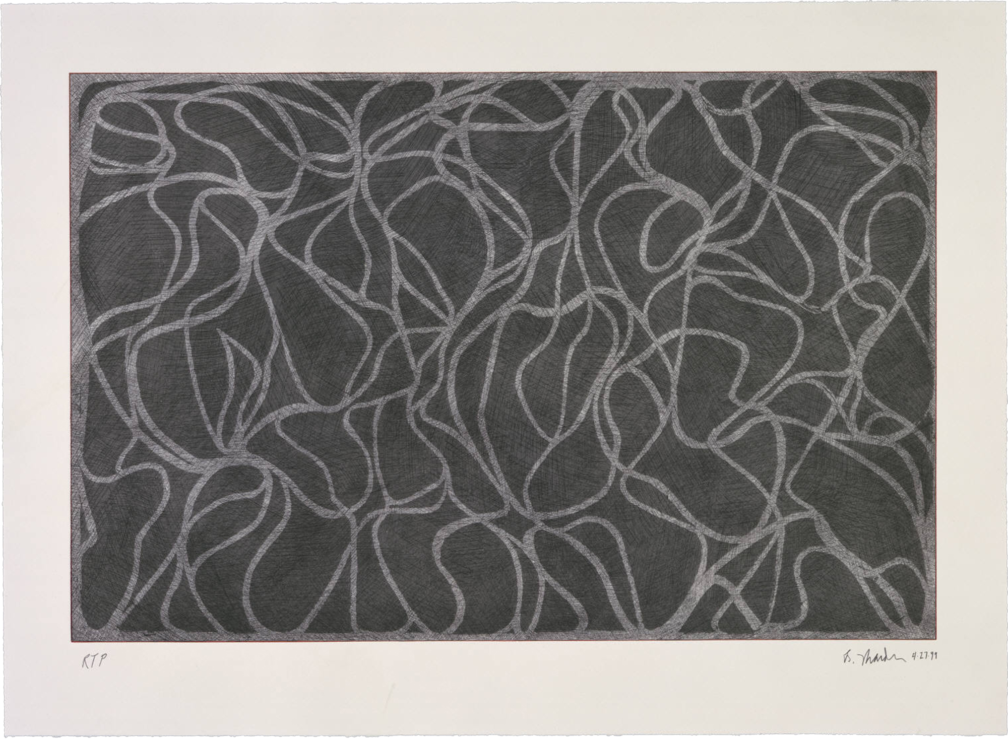 Brice Marden, “LA Muses,” 1999. 3-color etching/lithograph, edition of 80