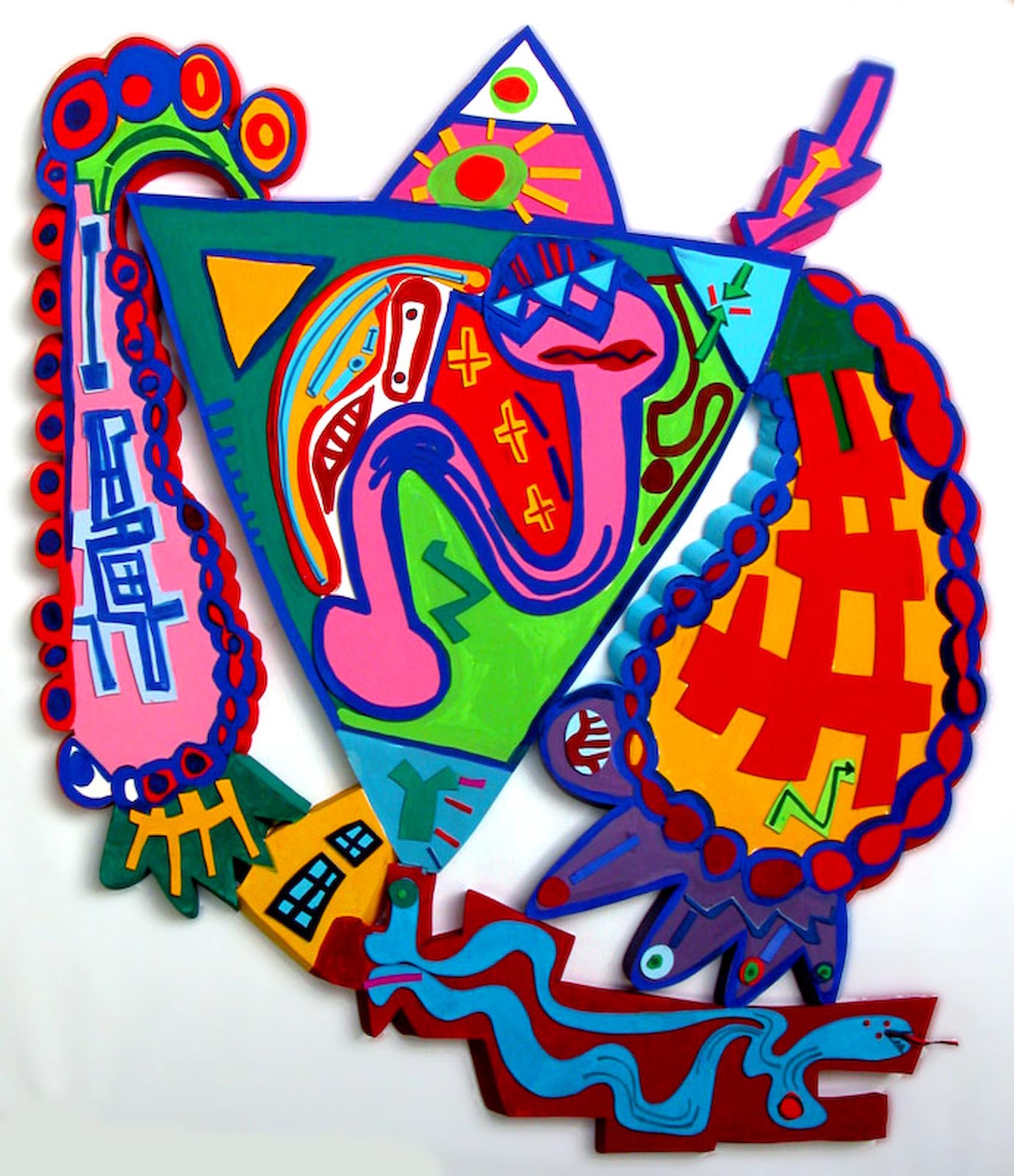 Elizabeth Murray, “Woof” from “Sweetzer Suite,” 2006. 3-dimensional assemblage of hand-carved foam, hand-painted by the artist